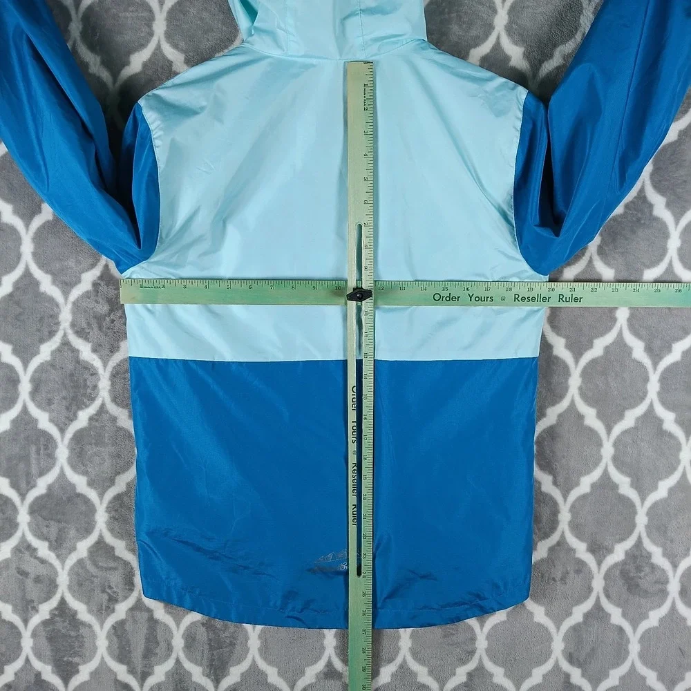 Eddie Bauer Jacket Girls Size 12-14 Blue 3 In 1 Lone Peak Hooded Fleece Lined